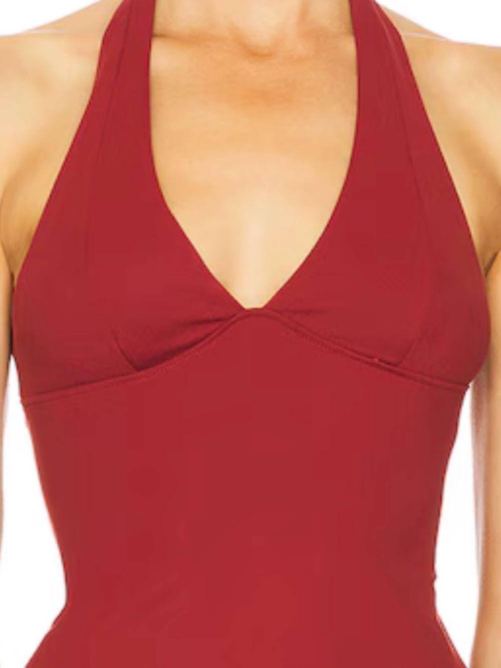 Only You Tank by free people Deep V Red Halter Tank Top size small